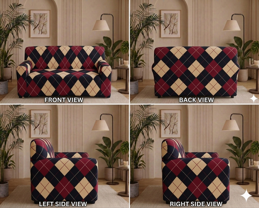 Royal Harlequin – 3 Seater Stretch Sofa Cover